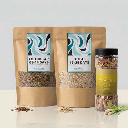 Hormonal Balance Bundle C (Lemongrass Tea and Seed Cycling Kit)