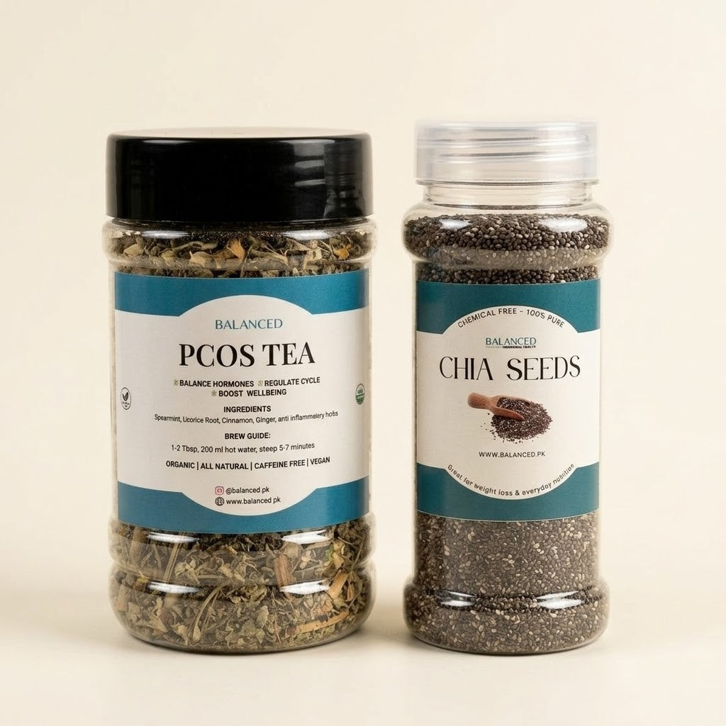PCOS Support Bundle - PCOS Tea & Chia Seeds for Hormonal Balance