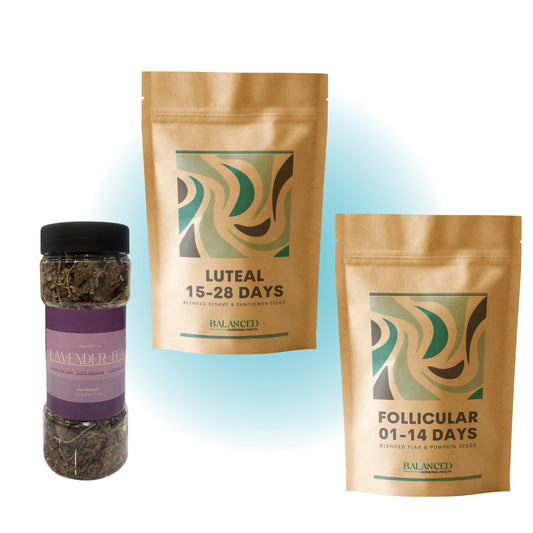Balanced Seed Cycling Blend Kit + Lavender Tea (30g) Bundle