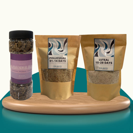 Balanced Seed Cycling Blend Kit + Lavender Tea (30g) Bundle