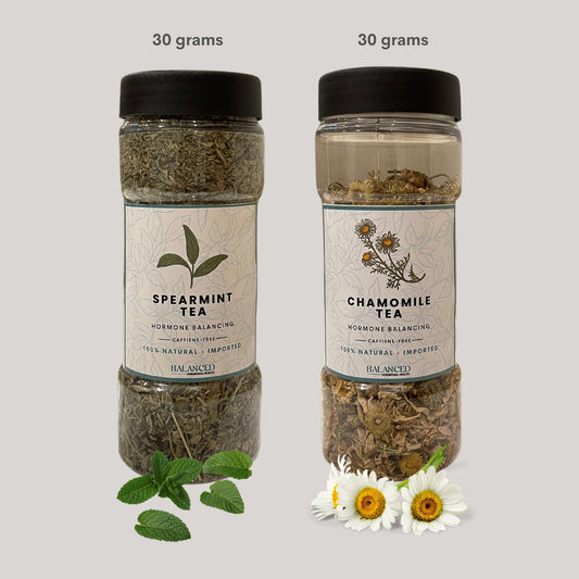 Spearmint & Chamomile Tea Bundle: A Herbal Blend for Hormonal Imbalance