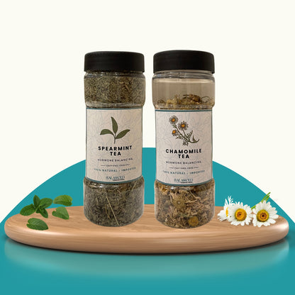 Spearmint & Chamomile Tea Bundle: A Herbal Blend for Hormonal Imbalance