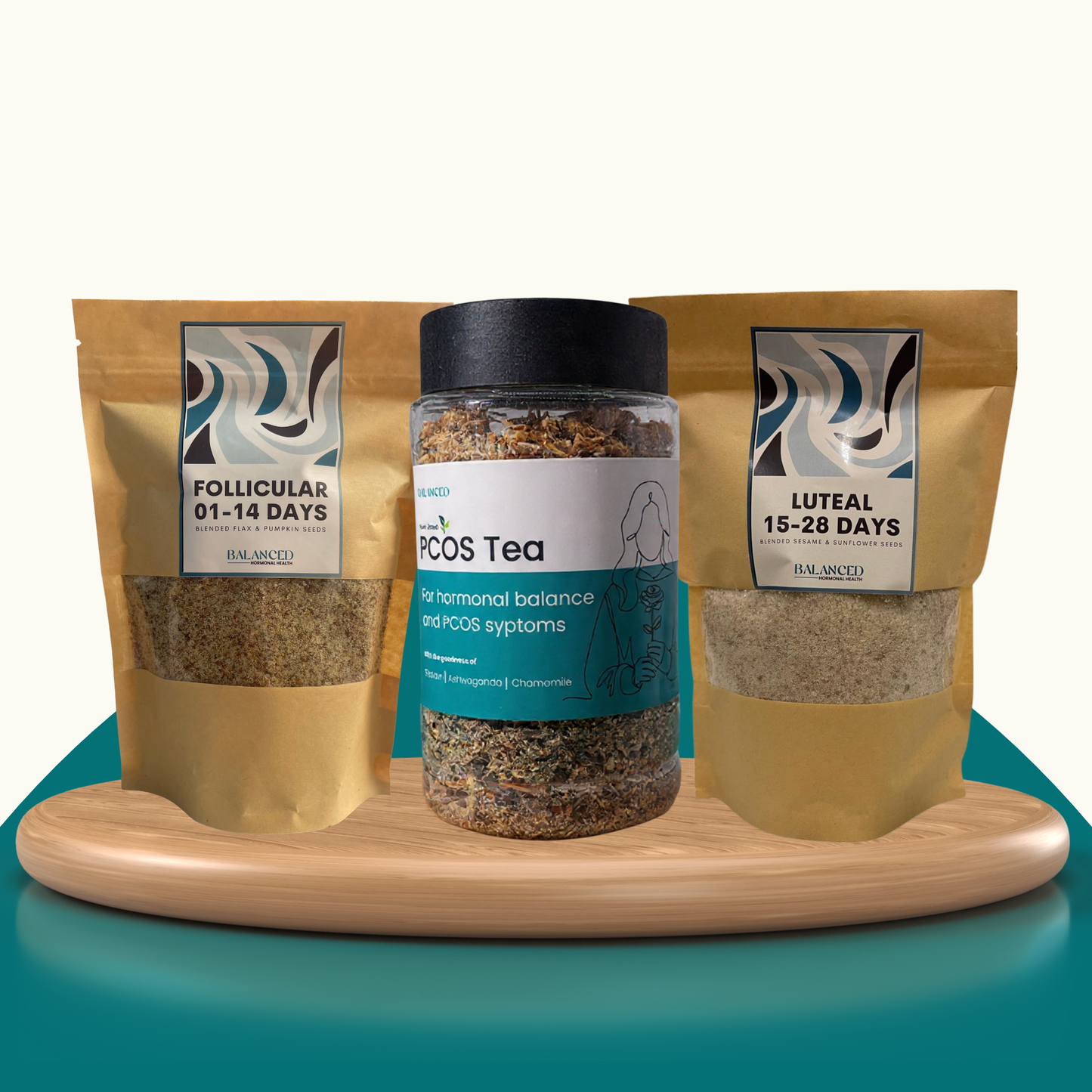 Hormonal Balance Bundle B (PCOS Tea and Seed Cycle Kit)